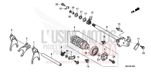 BARILLET DE SELECTION CBF600SA de 2010